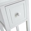 Ruication Pair of Bedside Table Storage Cabinet With 1 Drawer White Wooden Furniture Shelf Side Table Slim Tall Telephone Table Chest of Drawers