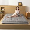 YOSHOOT Futon Mattress, Padded Japanese Floor Mattress Quilted Bed Mattress Topper, Extra Thick Folding Sleeping Pad Breathable Floor Lounger Gue