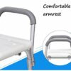 CHEWO Bath Stools,Shower Stool Bathroom Seat Bath Seat Height Adjustable with Armrests Lightweight Aluminum with Backrest Folder for Elderly Woma