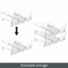 mDesign Set of 8 Bottle Rack — Crystal Clear Storage for Wine Bottles — Modern Wine Cellar Extends Wine and Cork Life — Clear