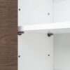 Teamson Home Wooden Bathroom Wall Cabinet, Wall Mounted Medicine Cabinet, Bathroom Storage, Walnut and White Colour, Two Doors and Adjustable She