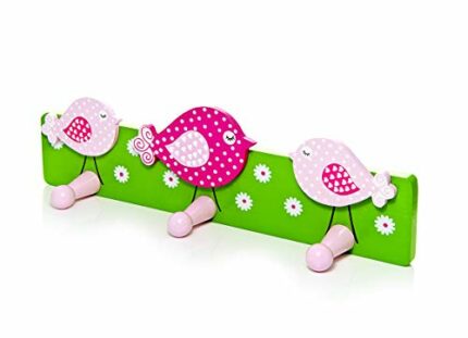 Mousehouse Gifts Pink Bird Coat Hook Wall Hook for Girls Bedroom or Nursery Decoration