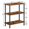 HOOBRO Narrow Side Table, Industrial Bedside Table, Slim Bed Side Table, Stackable Side Table for Small Spaces, Small Nightstand, Living Room, Be