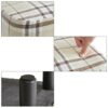 YMYNY 42 cm Footstool, Rectangle Ottoman with Stable Wooden Legs, Modern Linen Fabric Footrest, Change Shoes Stool for Living Room, Padded Seat f
