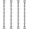 4 Pcs Hanging Chair Chain Steel Chain Heavy Duty Chain with 8 Pcs Carabiners, Garden Swing Chains Ø4mm 50cm Metal Hammock Chain for Swing Hanging