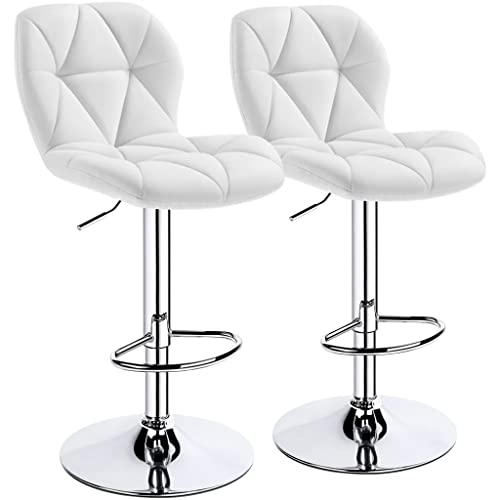 WALNUT Adjustable Faux Leather Swivel Armless Bar Stool, Set of 2, Chair Bar Bar Stools Set of 2 (Color : 3-pack, Size : 17.5" x 20.5" x 34.6-42.