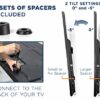 Mount-It! No Stud TV Wall Mount by - Low-Profile Tilting Hanger Mount for No-Damage No Drill Dry Wall Installation | 110 Lbs Weight Capacity, Up