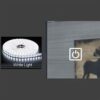 round Bathroom Mirror with Illuminated Led White Light Iron Frame with Sling and Demister Pad Touch Sensor Makeup 2 Colors,Size: Φ60/70Cm, Blacka