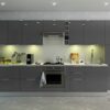 Berlioz Creations CP4HG One door wall kitchen cabinet High Gloss Grey 40 x 34 x 70 cm