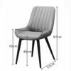 dining chair Kitchen Dining Room Furniture Chairs Dining Chairs Water Proof Leather Side Chair With Black Metal Legs Living Room Bedroom Kitchen
