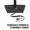 Sanus Wireless Sonos Speaker Stand for Sonos One, Play:1, Play:3 - Audio-Enhancing Design with Built-in Cable Management - Pair (Black) - WSS22-B