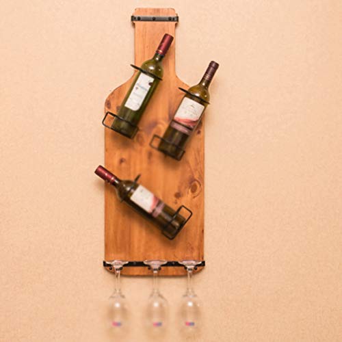 CZDYUF Wine Rack, Vintage Solid Wood Minimalist Living Room Dining Room Wine Bottle Rack