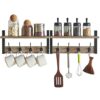 YMYNY Coat Rack Shelf Wall Mounted, Coat Hooks Set of 2, Entryway Coat Hanger with 4 Double Hooks, 31.5" Wall Floating Shelf with Hat Rack, for K