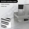 Tbkoly Shower Shelf No Drilling -Adhesive Shower Basket Stainless Steel Shower Shelf Bathroom Shelf Brushed 30 cm