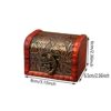 4 pieces mini wooden treasure chest, small wooden treasure chest, vintage treasure chest, wooden chest, antique design wooden chest