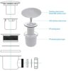 Shower Drain Cover，90mm/115mm Shower Trap Cover Replacement，Removable Shower Plughole Cover，Shower Waste Trap Cover Chrome Finish…