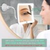 Fabuday Flexible Gooseneck 20X Lighted Magnifying Mirror, Upgraded Lighted Makeup Mirror with Magnification, LED Magnified Mirror for Bathroom, P