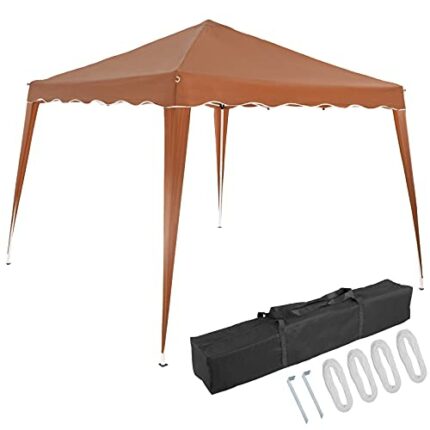 Casaria Light Brown Capri Pop Up Gazebo 3x3m | UV Protection 50+ | Waterproof | Incl. Bag Pegs Guy Ropes | Folding Party Garden Patio Tent Outdoo