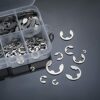 200 Pcs U-Clip Circlip Assortment Kit, Stainless Steel U-Clips Set, 10 Sizes Internal & External Snap Retaining Rings - M1.5/M2/M3/M4/M5/M6/M7/M8