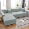 Sofa Cover 3 Seater L Shape - Soft Anti-slip High Stretch Solid Sofa Slipcovers Couch Cover Furniture Protectors with 2 Pillow Cases for L Shaped