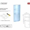 TATAY Corner Cabinet, Polypropylene, Blue, One Size