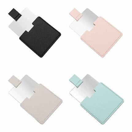 4PCS Small Compact Mirror for Purse Pocket Mirror Mini Mirror Stainless Steel Makeup Mirror Portable Mirror Unbreakable Mirror Travel Handheld Ca