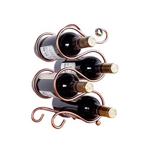 NEOCHY Wine Rack European Style Wrought Iron Household Wine Cabinet Display Rack Decoration Bold Iron Art