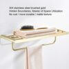 HIGOH Towel Racks, Bathroom Towel Rack Wall Mounted Towel Holder,Nordic Brushed Towel Rack,Bathroom Hardware,Bath Towel Holder
