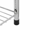 Premier Housewares 1600730 Shelving Unit Chrome Garage Storage 3 Tier Bathroom Organiser Non- Slip Shed Shelving Unit,Silver,Height 81 cm x width