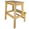 Wooden Utility Bamboo 2 Step Stool Natural Bamboo