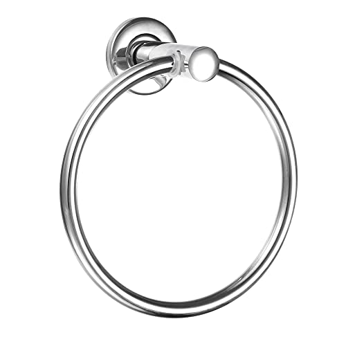 Voarge Stainless Steel Bath Towel Holder Hand Towel Ring Hanging Towel Hanger Bathroom Accessories Rustproof Polished Chrome Toilet Towel Ring Wa