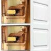 7" W Skinny Bathroom Storage Cabinet, Slim Toilet Paper Storage Cabinet with Clear Drawers and Casters, Bathroom Floor Cabinet Storage Cart for S