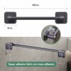 Self Adhesive Towel Rail - No Drilling Towel Holder for Bathroom & Kitchen - Easy Installation Bathroom Accessories Kit,Towel Bar Grey 40 cm