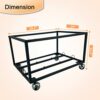 Vinyl Record Storage Holder With Wheels - Holds up to 100 LP - Album Holder Display Stand - Vinyl Record LP Storage organizer - Sturdy Metal Stru