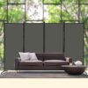 4 Panel Privacy Screen Room Dividers 6FT Portable Office Wall Divider for Rooms Separator 110"x20"x71", Grey