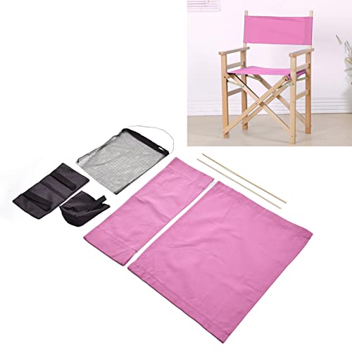 Fdit Canvas Chair Chair, Durable Director Chair Cover Stable For Home (Rose Red)