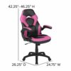 Flash Furniture X10 Gaming Racing Office Ergonomic Computer PC Adjustable Swivel Chair with Flip-up Arms, Pink/Black LeatherSoft