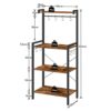 HOOBRO Kitchen Unit with Worktop, Tall Microwave Oven Stand Shelf, Baker's Rack, Kitchen Shelves Free Standing, Utensils Utility Storage Rack, In