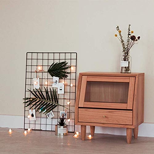 LUKEO Side table - 45 * 23 * 50cm,Wood color Bedside Table Bedroom Side, Partical Board and Legs, Easy Assembly and Sturdy, Brown