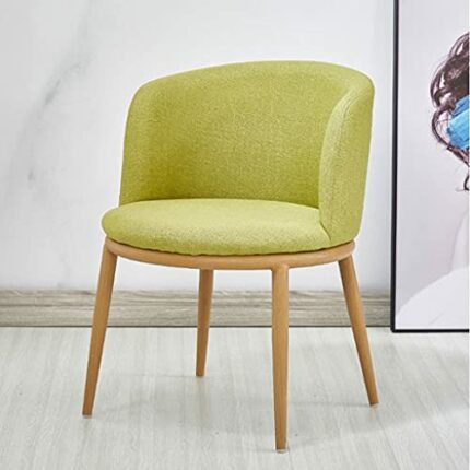WALNUT Dining Room Chairs Nordic Style Dining Table With Chairs Set Furniture Cotton Linen Solid Wood Hotel Kitchen Restaurant Stool (Color : Gre