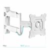 ONKRON TV Wall Mount for 17" to 43-inch LCD LED Flat Screens Bracket up to 35 kg Full Motion Arm VESA up to 200 x 200 mm NP28 White