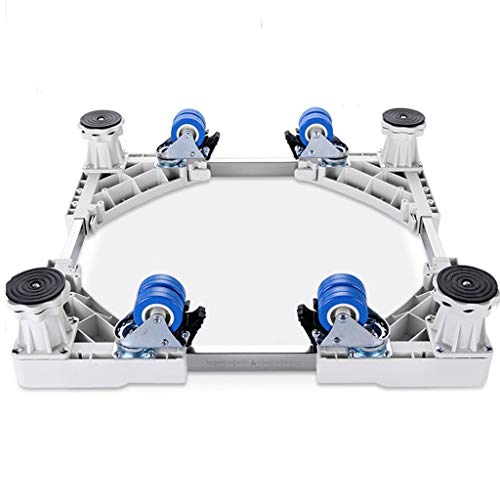 JJZXD Movable Refrigerator Floor Trolley Fridge Stand Washing Machine Holder 4 Strong Feet Mobile Stand with Brake Wheel 500kg