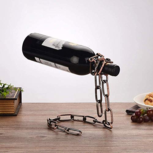CZDYUF Iron Wine Rack, Creative Wine Rack, Wine Rack, European Style Home Decoration, Iron Chain Style Wine Rack