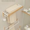 HIGOH Towel Rack Log Style Towel Rack, Bathroom Bathroom Rack, Wall-Mounted Bathroom Towel Holder Bathroom Hardware