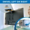Mount-It! Kitchen Under Cabinet Mount TV Ceiling Mount Folding Bracket, 90 Degree Tilt, Fold Down, Swivel for 13 to 23 inch LCD, TV, LED, Monitor