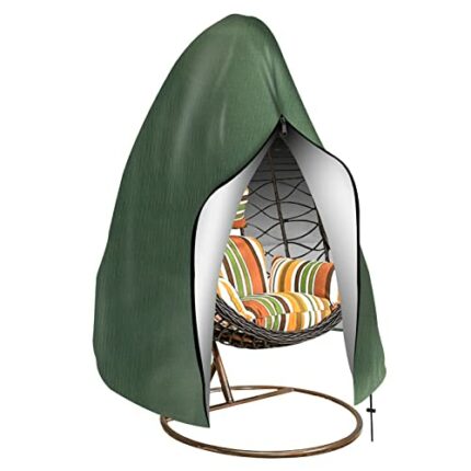 Teynewer Patio Hanging Egg Chair Cover Green