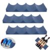 Forreen Wine Rack for Fridge, 3 Pieces Wine Bottle Display Stacking Plastic Practical Anti Slip European Style Fridge Shelf for Table Pantry Cabi