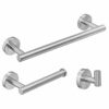 Bathroom Hardware Set 12''Towel Bar, Toilet Paper Holder, Towel Ring, Robe Hook,Brushed Gold Wall Mounted Bath Hardware Accessory Set