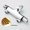 Solepearl Thermostatic Bath Shower Mixer Tap Modern Bathtub Shower Bath Mixer Valve Anti Scald Tap, Thermostatic Exposed Shower Mixer Valve with