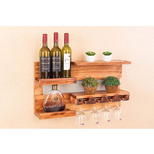 NEOCHY Wine Rack Solid Wall-Mounted Restaurant Living Room Bar Counter Simple Wine Glass Goblet Rack
